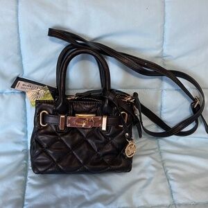 Studio Badgley Mischka mini diamond black tote bag NEW